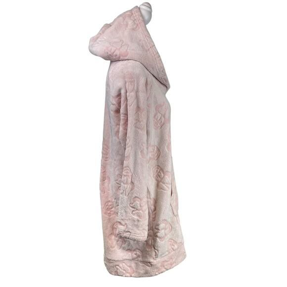 Disney Minnie Mouse Soft Pink Fleece Lounger Sherpa Hood Size Large - Picture 6 of 10